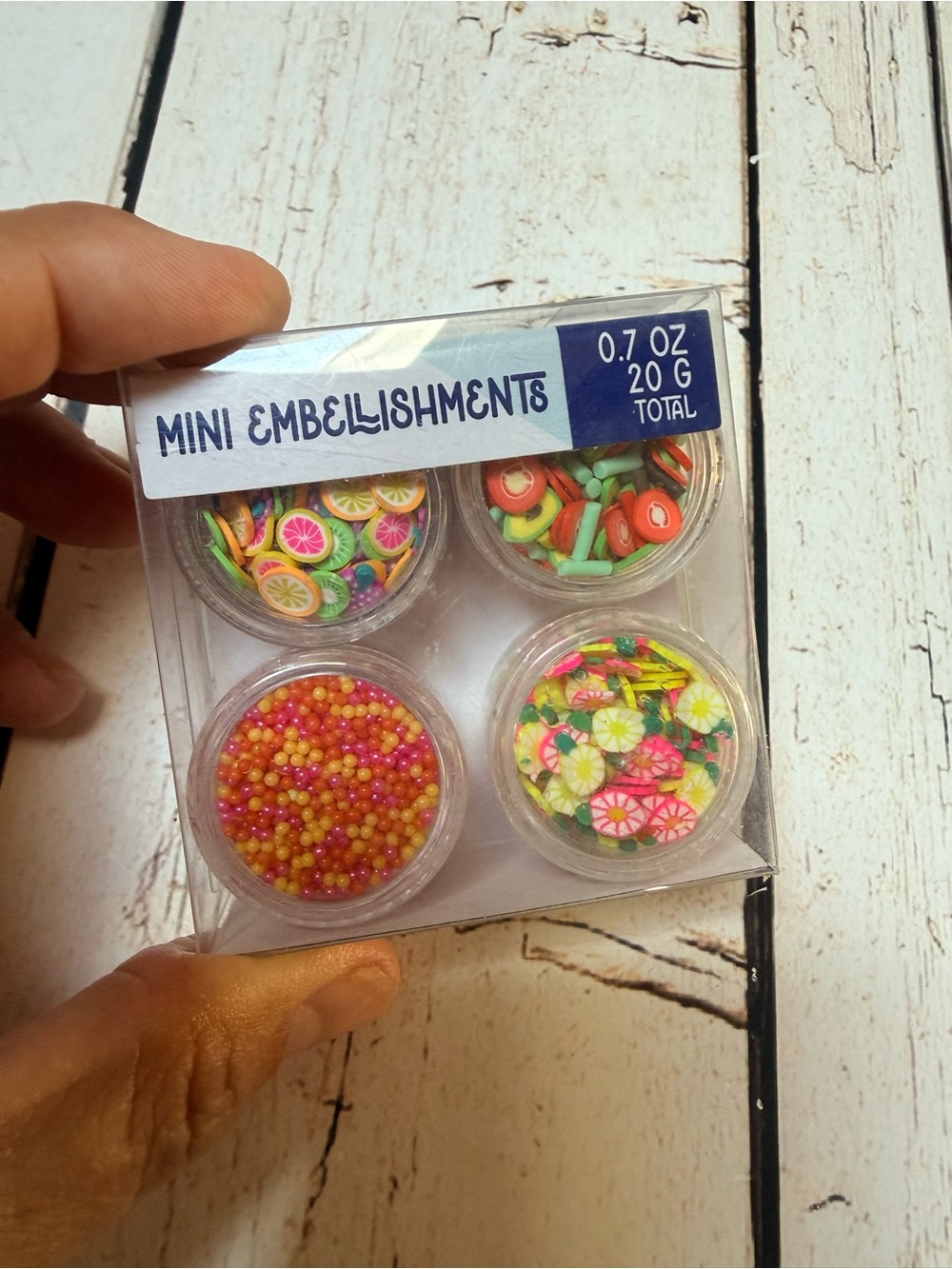Fruit Cake mini embellishments Toppers - Multicolor. Crafts